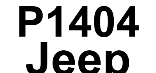 DTC P1404 Jeep - Definição em inglês: EGR Close Position Performance Definição em Português: 'Posição de Fechamento da Válvula EGR - Desempenho'