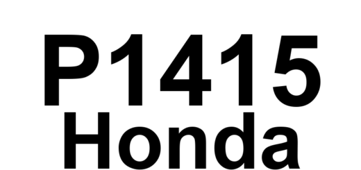 DTC P1415 Honda - Definição em inglês: AIR Pump Electric Current Sensor Signal Low Input Definição em Português: Sensor de Corrente Elétrica da Bomba de ARI - Sinal de Entrada Baixo