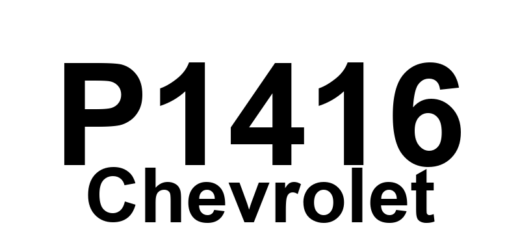 DTC P1416 Chevrolet - Definição em inglês: Secondary Air Injection System (Bank 2) Malfunction Definição em Português: Sistema de Injeção de Ar Secundário - Mau funcionamento (Banco 2)