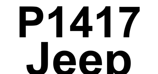 DTC P1417 Jeep - Definição em inglês: Cylinder 7 Reactivation Control Performance Definição em Português: Controle de Reativação do Cilindro 7 - Desempenho inadequado.