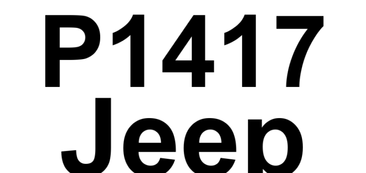 DTC P1417 Jeep - Definição em inglês: Cylinder 7 Reactivation Control Performance Definição em Português: Controle de Reativação do Cilindro 7 - Desempenho inadequado.