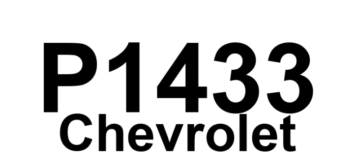 DTC P1433 Chevrolet - Definição em inglês: Fuel Level Sensor (Right Side) Circuit High Input Definição em Português: Sensor de Nível de Combustível (Lado Direito) - Entrada de Circuito Alta