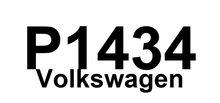 DTC P1434 Volkswagen - Definição em inglês: Secondary Air Injection System Pump Relay Circuit Short to B+ Definição em Português: Circuito do Relé da Bomba do Sistema de Injeção de Ar Secundário - Curto para B+