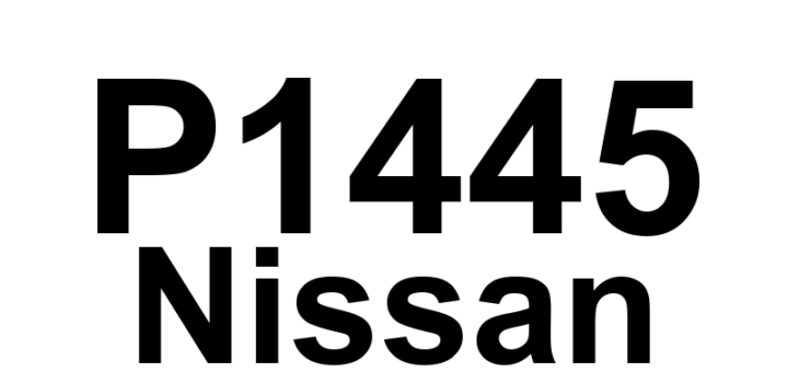 DTC P1445 Nissan - Definição em inglês: EVAP Canister Purge Volume Control Valve Malfunction Definição em Português: Válvula de Controle de Volume do Canister EVAP - Mau Funcionamento