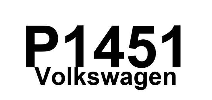 DTC P1451 Volkswagen - Definição em inglês: Secondary Air Injector Valve Circuit Short to Ground Definição em Português: Circuito da Válvula do Injetor de Ar Secundário - Curto para o Terra.