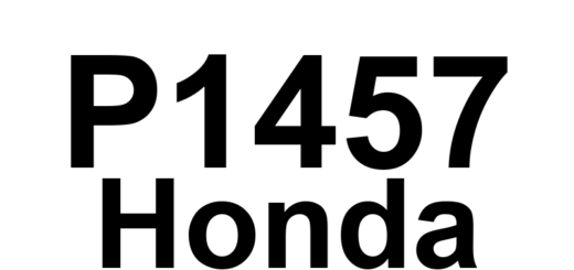 DTC P1457 Honda - Definição em inglês: EVAP System Leak Detected (Canister Area) Definição em Português: Sistema EVAP - Vazamento Detectado (Área do Canister)