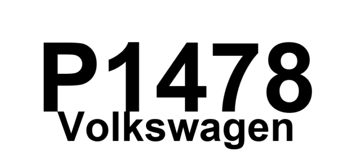 DTC P1478 Volkswagen - Definição em inglês: EVAP Emission Control LDP Circuit Clamped Tube Detected Definição em Português: (Circuito de Controle de Emissões EVAP - Tubo Prensado Detectado)
