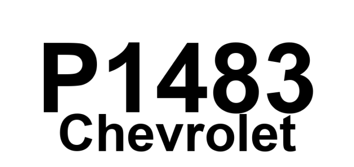 DTC P1483 Chevrolet - Definição em inglês: Engine Cooling System Range/Performance Definição em Português: Sistema de Arrefecimento do Motor - Desempenho/Alcance