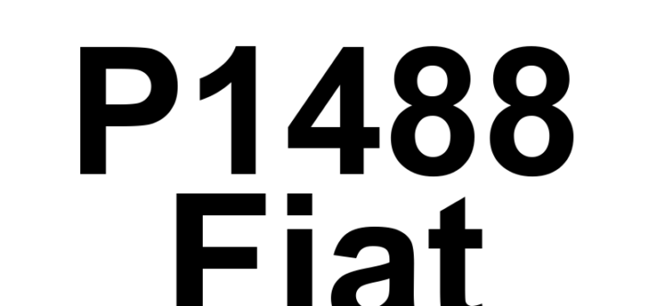 DTC P1488 Fiat - Definição em inglês: After Run Coolant Pump Control Circuit Low Definição em Português: Circuito de Controle da Bomba de Refrigerante Pós-Operação - Tensão Baixa