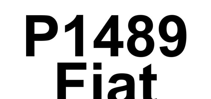 DTC P1489 Fiat - Definição em inglês: After Run Coolant Pump Control Circuit High Definição em Português: Circuito de Controle da Bomba de Resfriamento Pós-Operação - Alta Voltagem