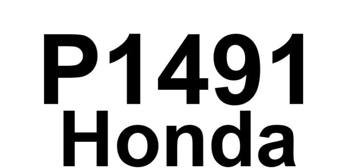 DTC P1491 Honda - Definição em inglês: EGR Valve Lift Sensor Insufficient Flow Detected Definição em Português: Sensor de Elevação da Válvula EGR - Fluxo Insuficiente Detectado