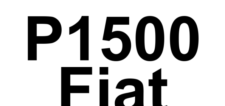 DTC P1500 Fiat - Definição em inglês: ECU Configuration Mismatch Definição em Português: Incompatibilidade de Configuração da ECU