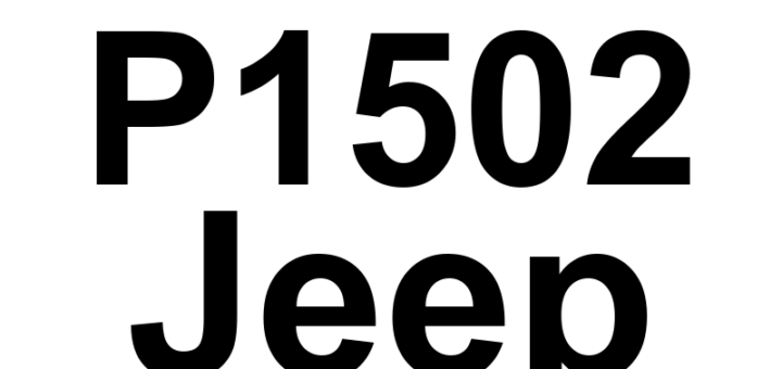 DTC P1502 Jeep - Definição em inglês: Vehicle Speed Sensor No. 1/2 Non-Drive Wheel Correlation Definição em Português: Sensor de Velocidade do Veículo - Correlação da Roda Não Motriz (Sensor Nº 1/2)