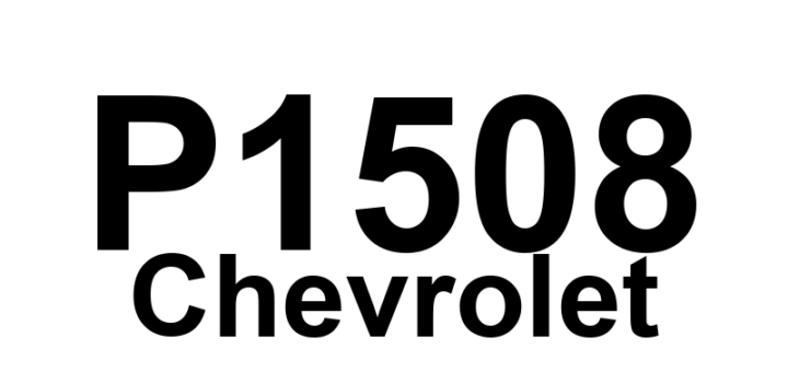 DTC P1508 Chevrolet - Definição em inglês: Idle Speed Low RPM Definição em Português: Velocidade de Marcha Lenta - RPM Baixo