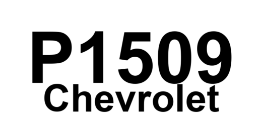 DTC P1509 Chevrolet - Definição em inglês: Idle Speed High RPM Definição em Português: Velocidade de Marcha Lenta - RPM Alto