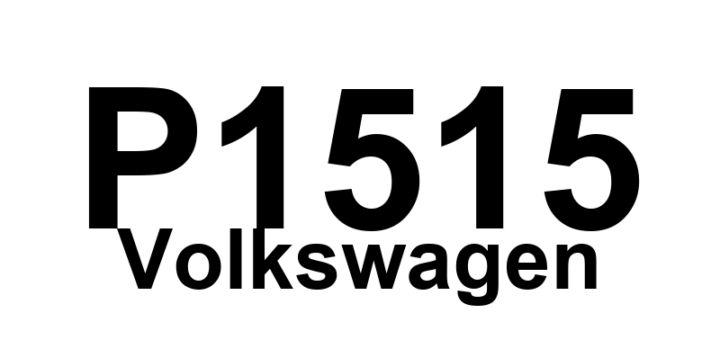 DTC P1515 Volkswagen - Definição em inglês: Intake Manifold Changeover Valve Circuit Short to Ground Definição em Português: Circuito da Válvula de Troca do Coletor de Admissão - Curto para o Terra