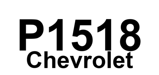 DTC P1518 Chevrolet - Definição em inglês: Throttle Actuator Control Module Serial Data Malfunction Definição em Português: Módulo de Controle do Atuador do Acelerador - Mau Funcionamento de Dados em Série