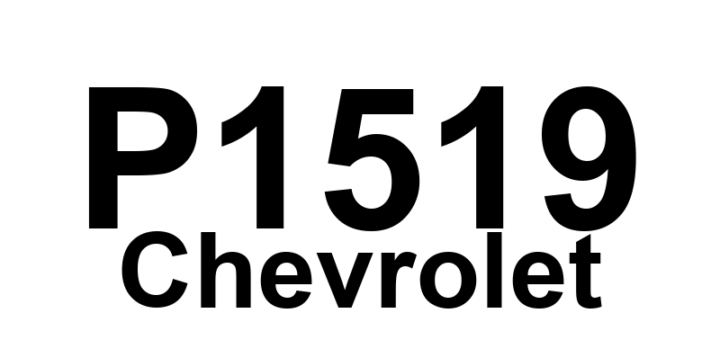 DTC P1519 Chevrolet - Definição em inglês: Throttle Actuator Control Module Range/Performance Definição em Português: Módulo de Controle do Atuador do Acelerador - Faixa/Desempenho