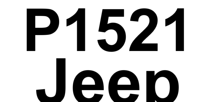 DTC P1521 Jeep - Definição em inglês: Incorrect Engine Oil Type Definição em Português: Tipo de óleo do motor - Incorreto