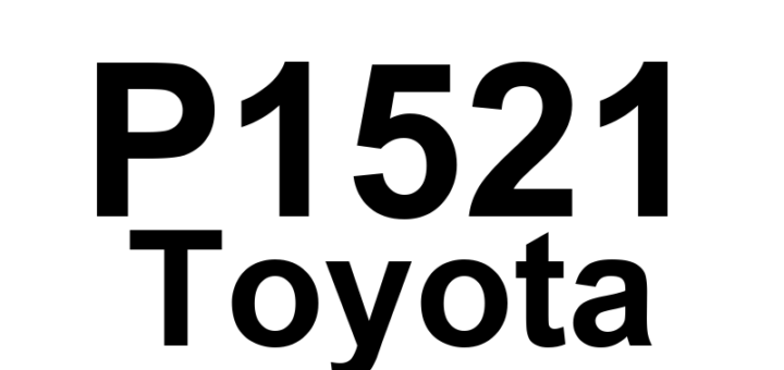 DTC P1521 Toyota - Definição em inglês: Ignition Switch Malfunction Definição em Português: Interruptor de ignição - Mau funcionamento