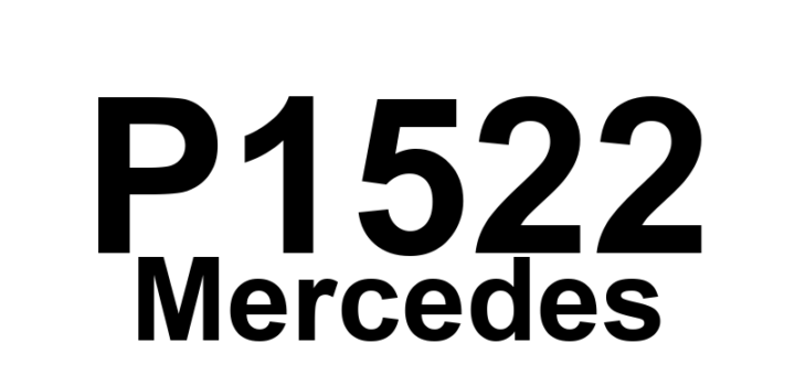 DTC P1522 Mercedes - Definição em inglês: left work link camshaft control device Definição em Português: Dispositivo de controle do comando de válvulas do elo esquerdo - Problema detectado