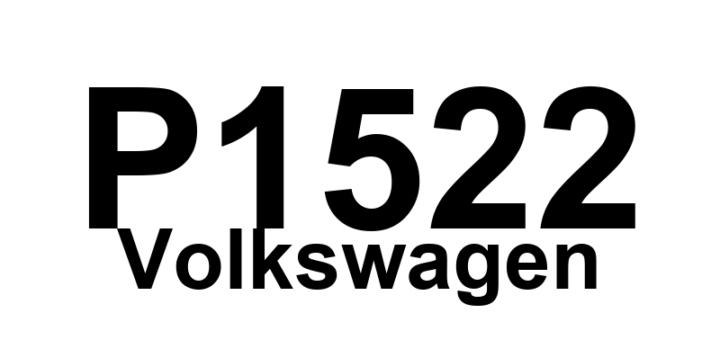 DTC P1522 Volkswagen - Definição em inglês: Intake Camshaft Control (Bank 2) Malfunction Definição em Português: Controle do Eixo de Comando de Admissão - Mau Funcionamento (Banco 2)