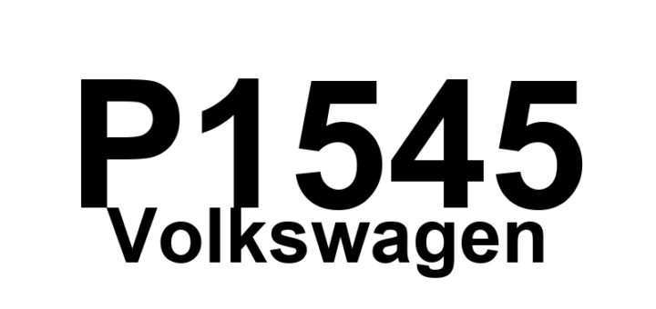 DTC P1545 Volkswagen - Definição em inglês: Throttle Position Control Malfunction Definição em Português: Controle da Posição do Acelerador - Mau Funcionamento