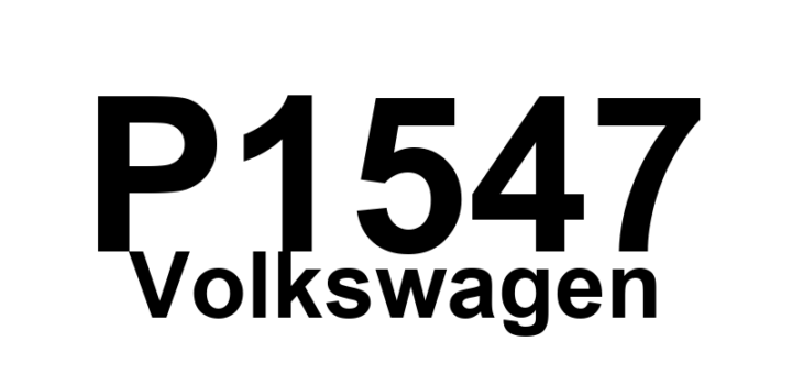 DTC P1547 Volkswagen - Definição em inglês: Boost Pressure Control Valve Short to Ground Definição em Português: Válvula de Controle da Pressão de Turbo - Curto para o Terra