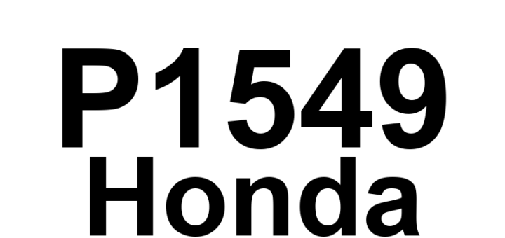 DTC P1549 Honda - Definição em inglês: Charging System High Voltage Definição em Português: Sistema de carga - Tensão alta