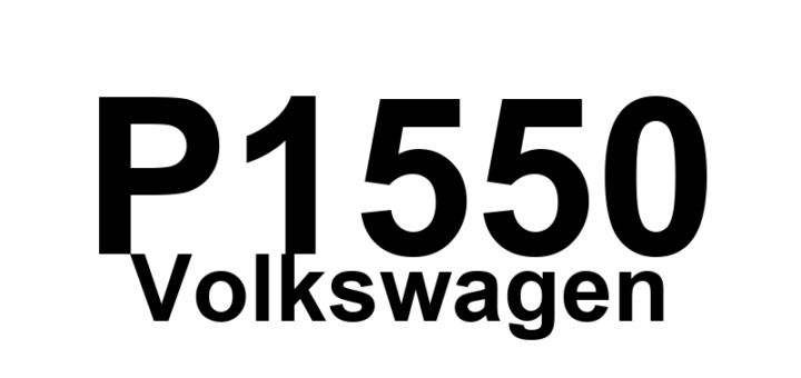 DTC P1550 Volkswagen - Definição em inglês: Charge Pressure Deviation Definição em Português: Pressão de Carga - Desvio Detectado