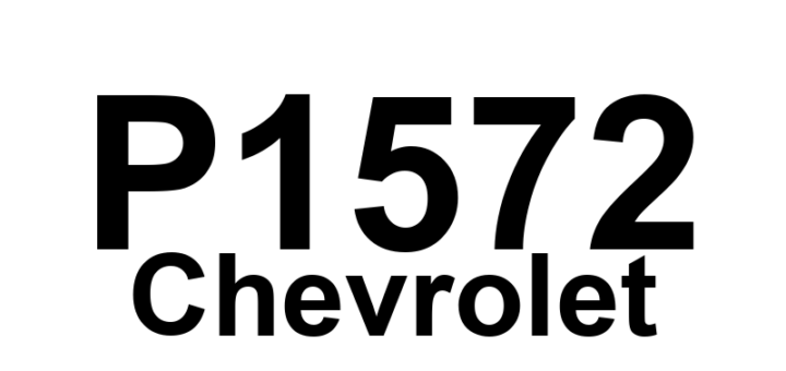 DTC P1572 Chevrolet - Definição em inglês: Traction Control System - Circuit Low Too Long Definição em Português: Sistema de Controle de Tração - Circuito com Baixa Tensão por Muito Tempo.