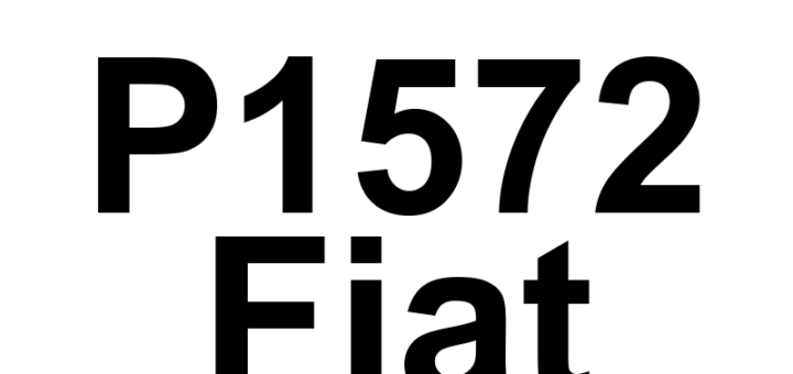 DTC P1572 Fiat - Definição em inglês: Brake Pedal Stuck On Definição em Português: Pedal do Freio - Travado/Acionado