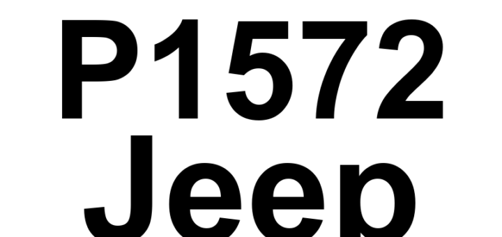 DTC P1572 Jeep - Definição em inglês: Brake Pedal Stuck On Definição em Português: Pedal de Freio - Travado Ligado