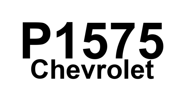 DTC P1575 Chevrolet - Definição em inglês: Extended Travel Brake Switch Circuit Malfunction Definição em Português: Circuito do Interruptor de Freio de Curso Estendido - Mau Funcionamento