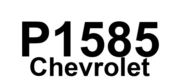 DTC P1585 Chevrolet - Definição em inglês: Cruise Control Brake Switch 2 Circuit Malfunction Definição em Português: Interruptor do freio do controle de cruzeiro 2 - Mau funcionamento do circuito