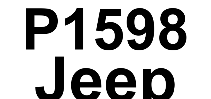 DTC P1598 Jeep - Definição em inglês: A/C Pressure Sensor Circuit High Input Definição em Português: Circuito do Sensor de Pressão do A/C - Entrada Alta