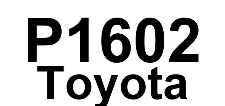 DTC P1602 Toyota - Definição em inglês: Deterioration of Battery Definição em Português: Bateria - Deterioração Detectada