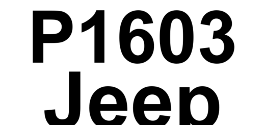 DTC P1603 Jeep - Definição em inglês: Powertrain Control Module Internal Dual-Port Ram Communication Definição em Português: Módulo de Controle do Trem de Força - Comunicação da Memória RAM Interna de Porta Dupla