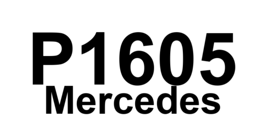 DTC P1605 Mercedes - Definição em inglês: ABS RPM sensor bad channel identification CAN BUS acceleration signal Definição em Português: Sensor de RPM do ABS - Identificação incorreta do canal (sinal de aceleração do barramento CAN)