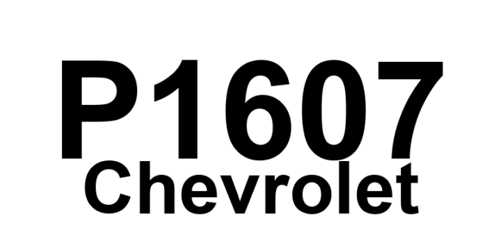 DTC P1607 Chevrolet - Definição em inglês: Control Module Ignition Off Timer Performance Definição em Português: Módulo de Controle - Desempenho do Temporizador de Ignição Desligado