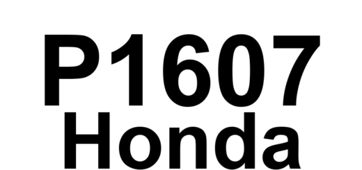 DTC P1607 Honda - Definição em inglês: PCM Internal Circuit 'A' Malfunction Definição em Português: Circuito Interno do PCM - Mau Funcionamento