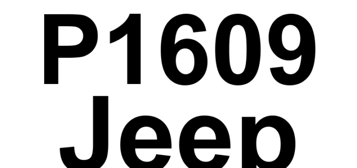 DTC P1609 Jeep - Definição em inglês: Internal Control Module Engine Oil Temperature Performance Definição em Português: Módulo de Controle Interno - Desempenho da Temperatura do Óleo do Motor