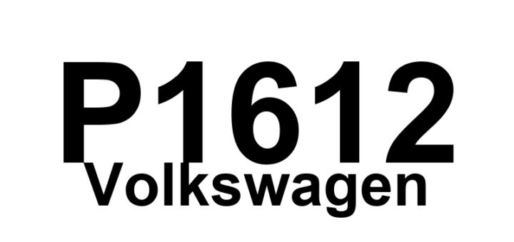 DTC P1612 Volkswagen - Definição em inglês: Electronic Control Module Incorrect Coding Definição em Português: Módulo de Controle Eletrônico - Codificação Incorreta