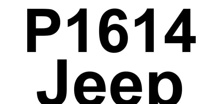 DTC P1614 Jeep - Definição em inglês: ECU Reset-Recovery Occurred Definição em Português: ECU - Recuperação de Reinicialização Ocorreu