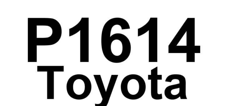 DTC P1614 Toyota - Definição em inglês: Secondary Air Injection System Driver Bank 2 Definição em Português: Sistema de Injeção de Ar Secundário - Problema no Motor de Comando (Banco 2)