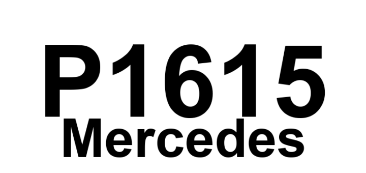 DTC P1615 Mercedes - Definição em inglês: Control module supply voltage Definição em Português: Módulo de controle - Tensão de alimentação