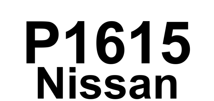 DTC P1615 Nissan - Definição em inglês: Difference of Key Definição em Português: Chave - Diferença detectada