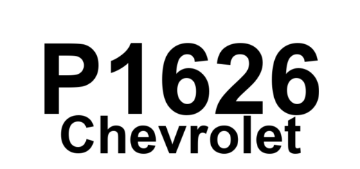 DTC P1626 Chevrolet - Definição em inglês: Theft Deterrent System Fuel Enable Circuit Malfunction Definição em Português: Sistema de Proteção Contra Roubo - Mau Funcionamento no Circuito de Habilitação de Combustível