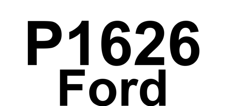 DTC P1626 Ford - Definição em inglês: Variable Load Control Module (VLCM) B+ Supply Error (Not Detected at A/C) Definição em Português: Módulo de Controle de Carga Variável (VLCM) - Erro na Alimentação B+ (Não Detectado no Ar-Condicionado)