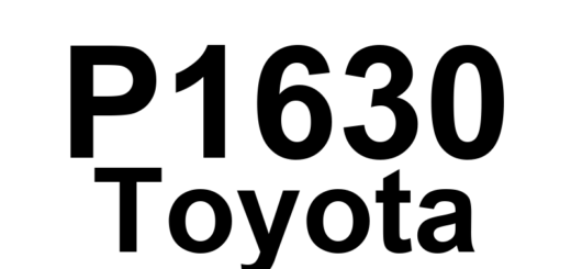 DTC P1630 Toyota - Definição em inglês: Communication Error from VSC to ECM Definição em Português: Erro de Comunicação do VSC para o ECM